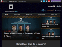 Tablet Screenshot of homestorycup.com